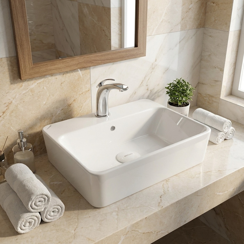 کاسه روشویی چینی کرد مدل فیتونیا کد 50CM