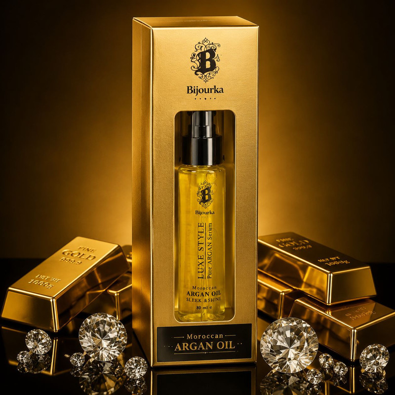 روغن آرگان بیجورکا مدل Luxe Style مناسب برای موهای خشک و آسیب دیده حجم 80 میلی‌لیتر