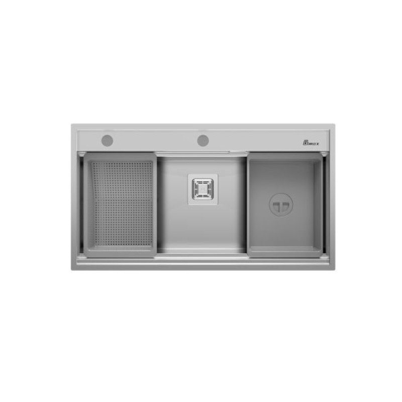 سینک ظرفشویی استیل توکار یک لگنه بیمکث مدل V2-4702