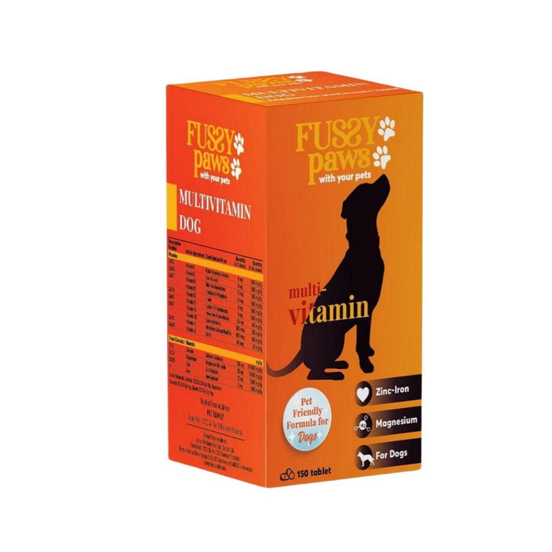 قرص مولتی ویتامین سگ فاسی پاوز Fussy Paws مدل Multivitamin Tablets بسته 150 عددی