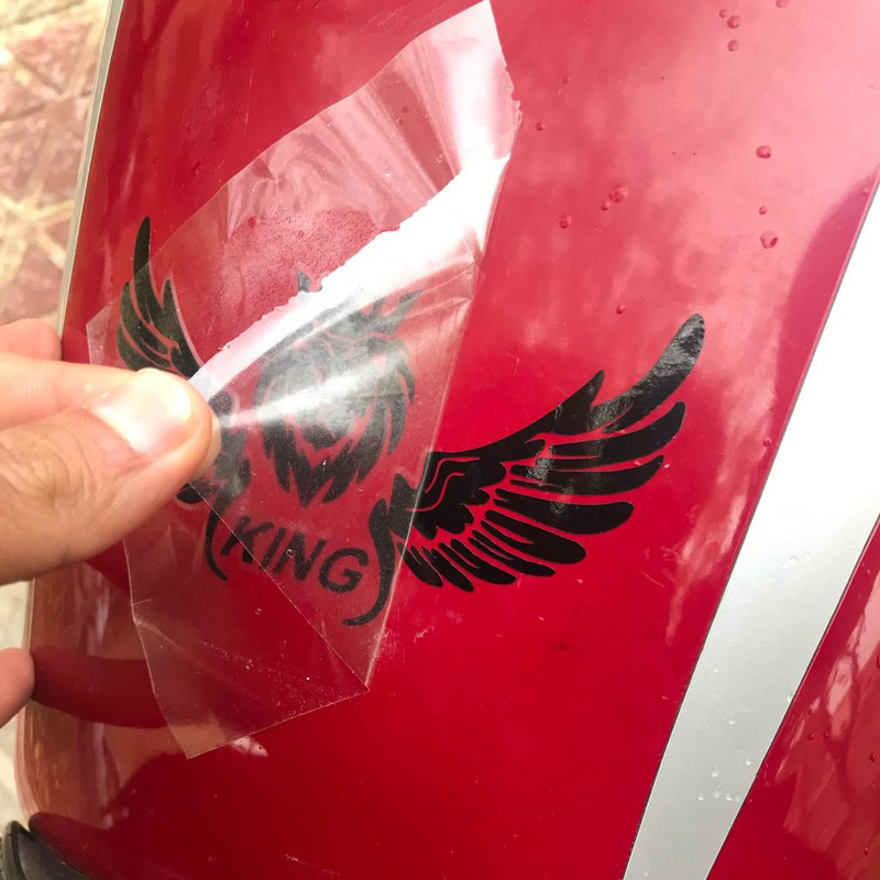 برچسب بدنه موتور مهدیار طرح بال مشکی کد SM201