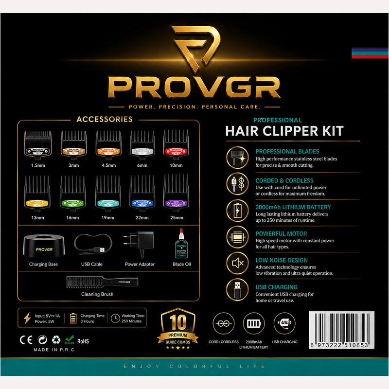 ماشین اصلاح موی سر شارژی پرو وی جی آر مدل V-001