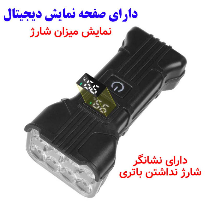 چراغ جلوی دوچرخه مدل آژیر دار 12 چراغ کد XK-012