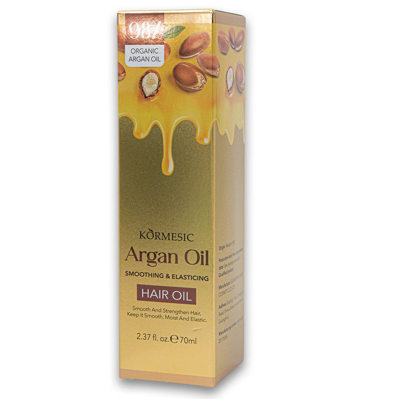 روغن آرگان ترمیم کننده کورمسیک مدل 98% مناسب برای انواع مو حجم 80 میلی لیتر