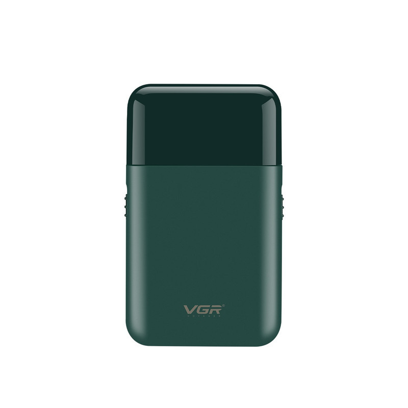 ماشین اصلاح موی صورت وی جی آر مدل V-390 با تیغه استیل ضد زنگ، تکنولوژی شیو فویلی، باتری قابل شارژ با 45 دقیقه زمان استفاده و طراحی ارگونومیک