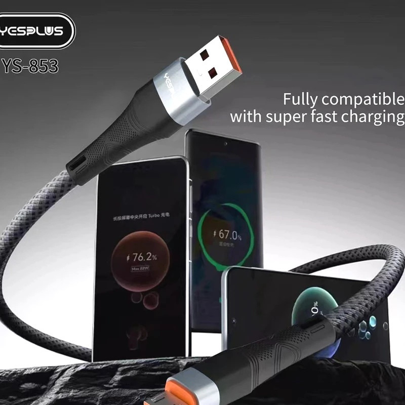 کابل تبدیل USB به USB-C یس پلاس مدل Fast charge 6A طول 1 متر