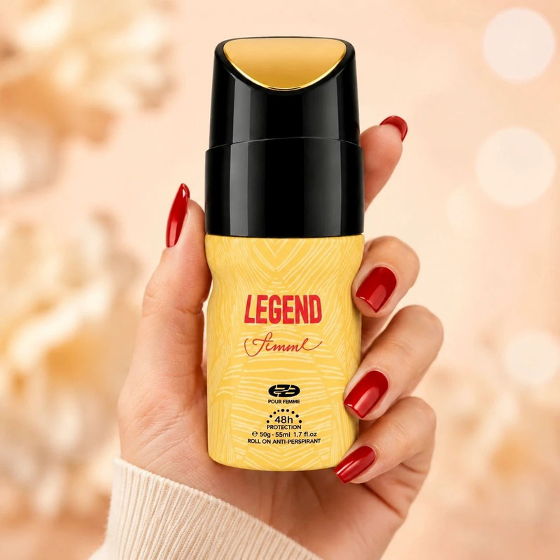 رول دئودورانت زنانه عماد آرا مدل LEGEND حجم 50 میلی‌لیتر