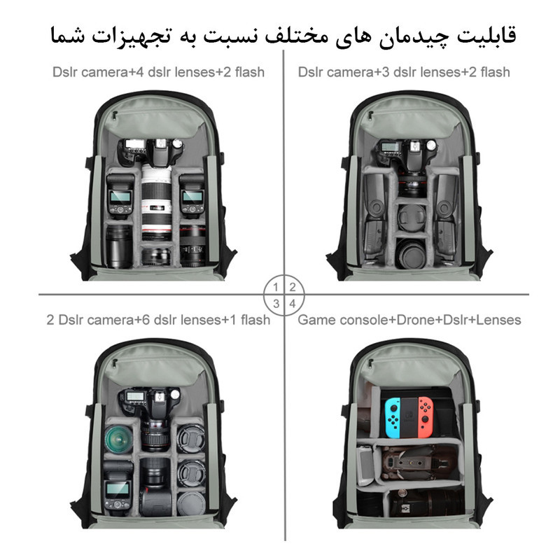 کوله پشتی دوربین پلوز مدل Outdoor
