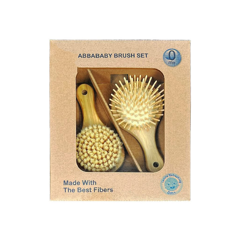 ست شانه و برس کودک مدل wood مجموعه 2 عددی