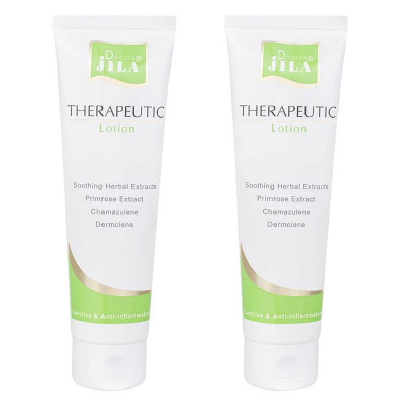 لوسیون ترمیم کننده دکتر ژیلا مدل Therapeutic مناسب برای انواع پوست حجم 100 میلی‌لیتر مجموعه 2 عددی