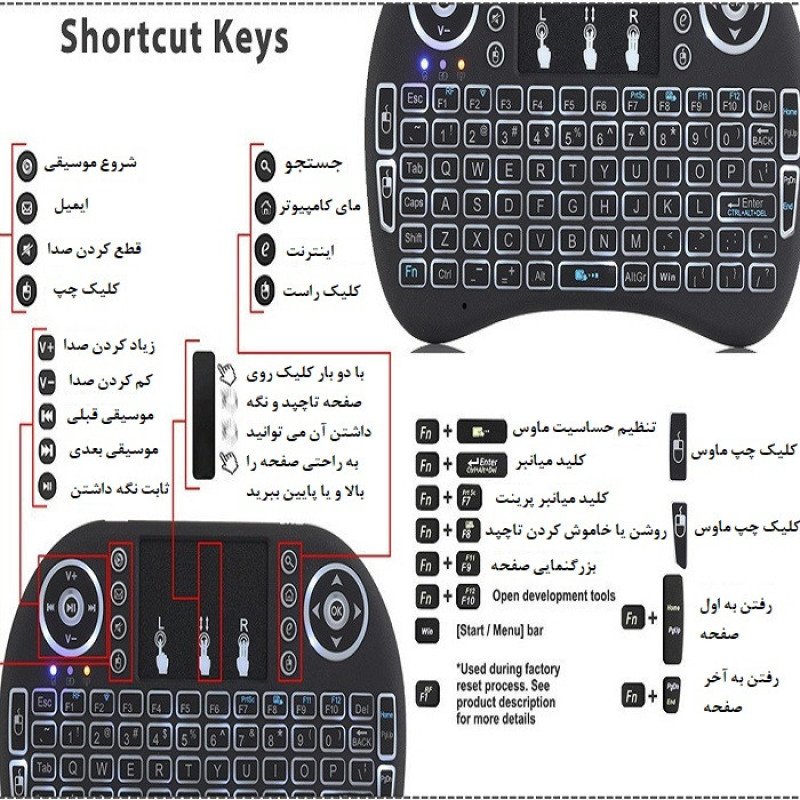 مینی کیبورد مدل RGB