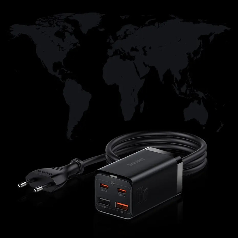 شارژر رومیزی باسئوس مدل Desktop Fast 65W به همراه کابل USB-C