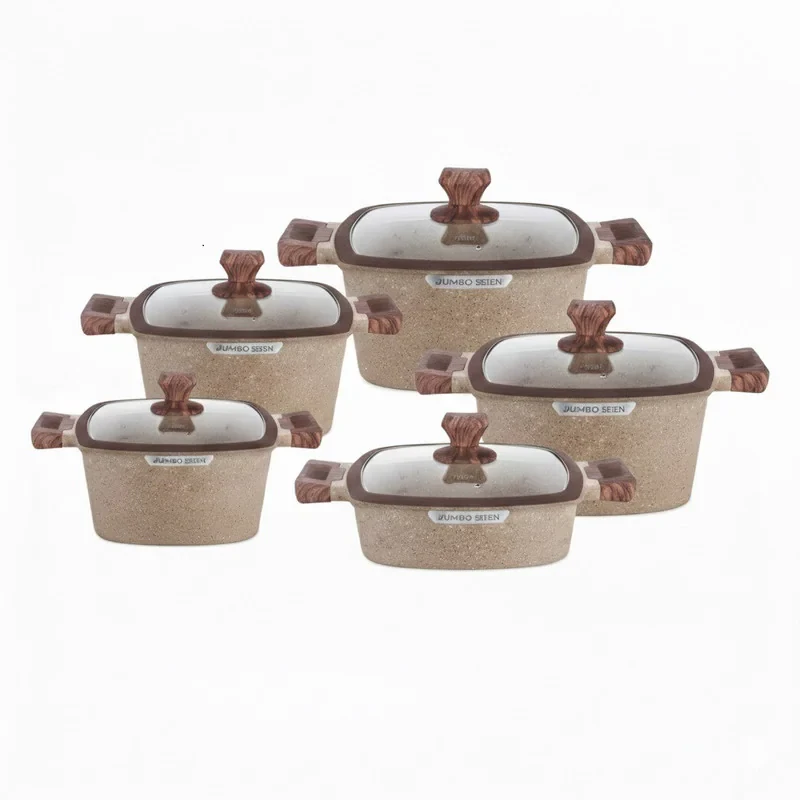 سرویس قابلمه و تابه گرانیتی 10 پارچه بازرگانی زیو مدل ZCS-83005S32 JUMBO SERIES