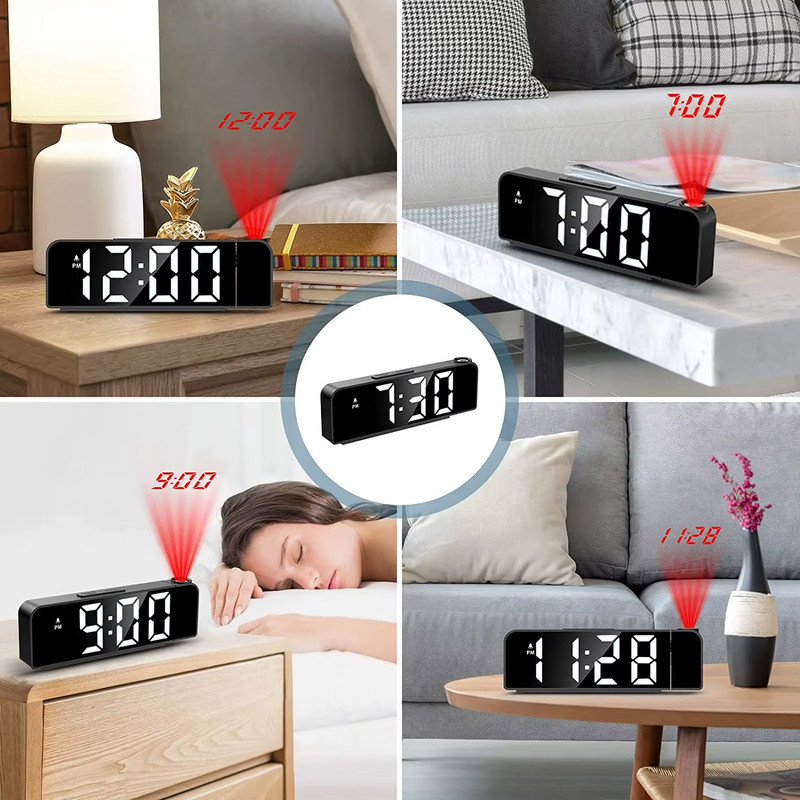 ساعت رومیزی دیجیتال مدل پروژکتوردار کد GH8013