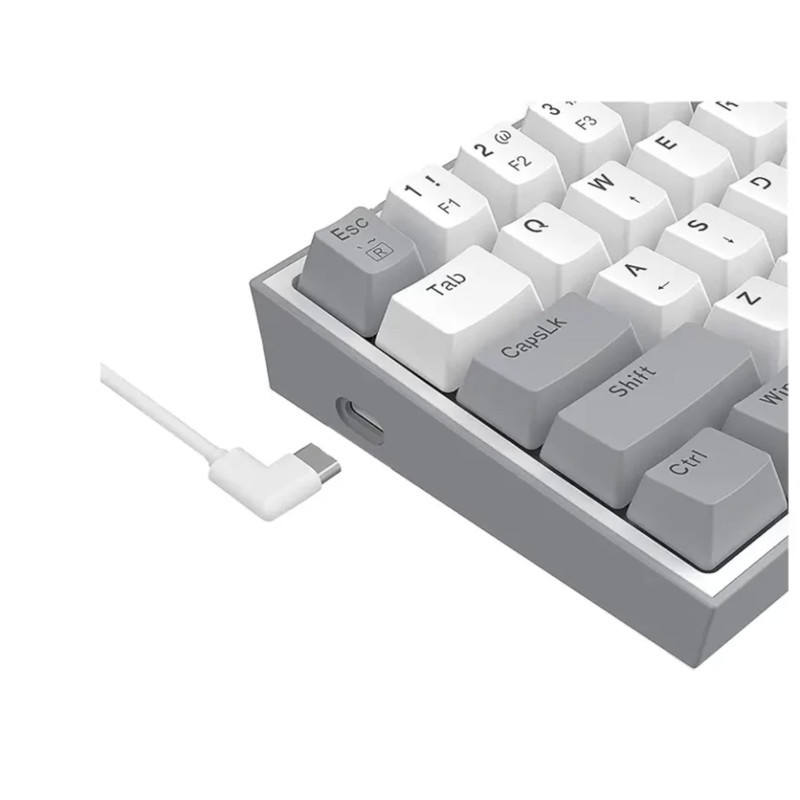 کیبورد مخصوص بازی ردراگون مدل FIZZ K617 WHITEGREY