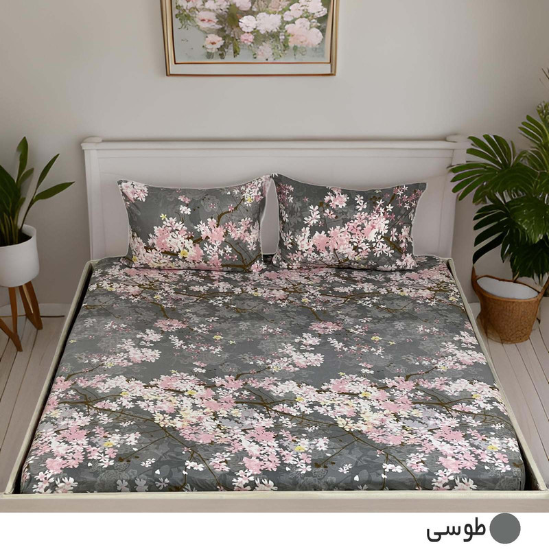 سرویس ملحفه دو نفره 3 تکه مانیکاهوم مدل آونگ پلاس