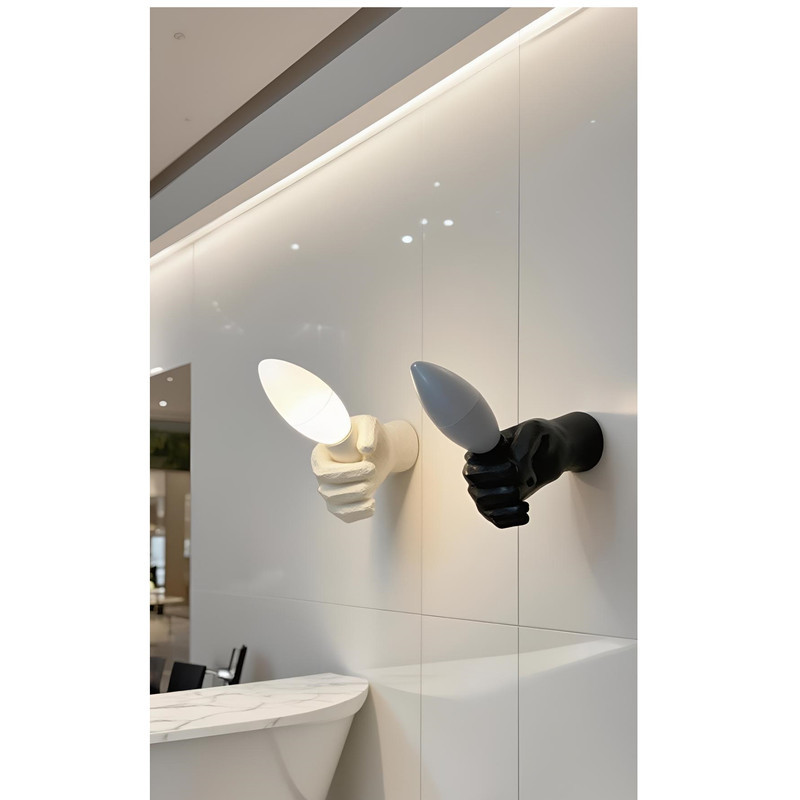 دیوارکوب 1 شعله طرح دست مشت مدل e14