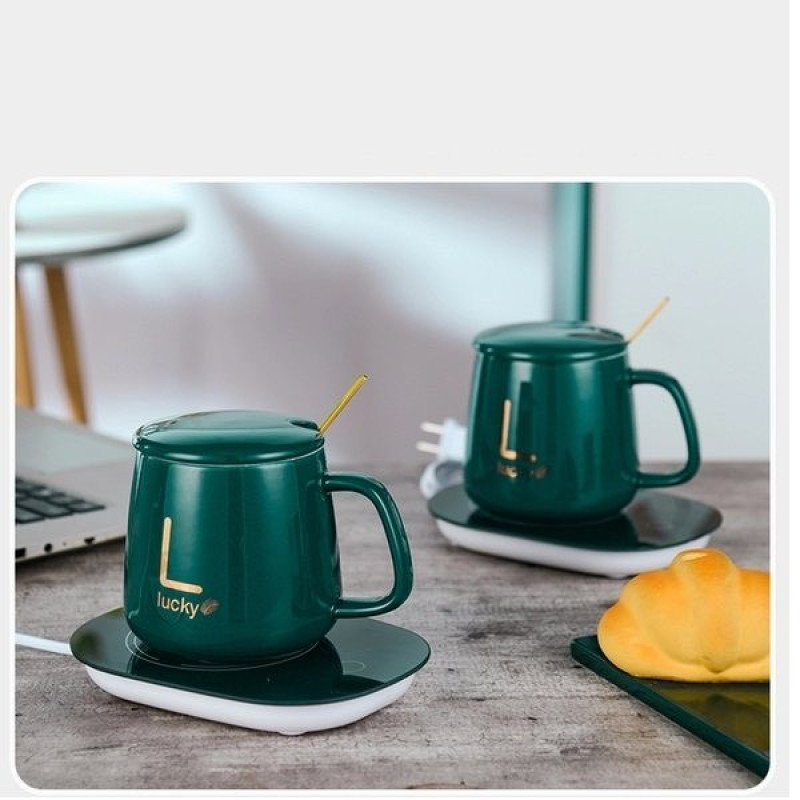 ماگ لاکی مدل Warmer Cup به همراه صفحه گرم کن برقی