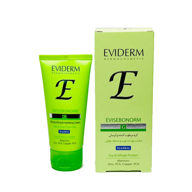 کرم مرطوب کننده و آبرسان صورت اویدرم مدل EcoSkin مناسب برای پوست چرب حجم 50 میلی‌لیتر