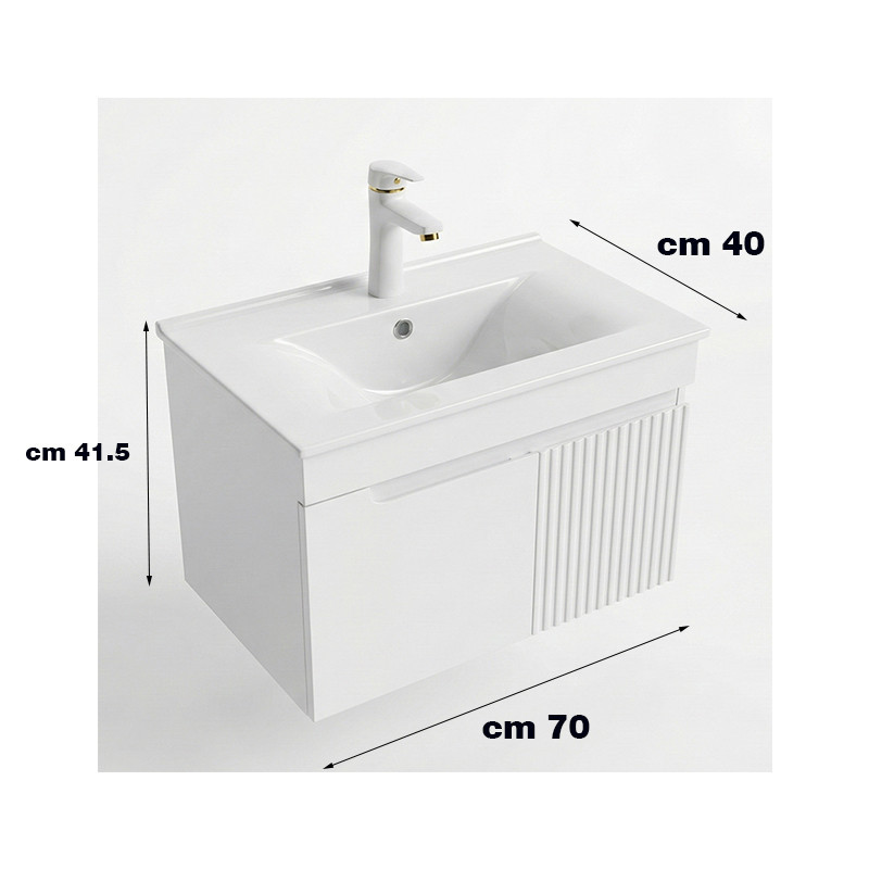 ست کابینت و روشویی دیواری دلفین مدل Flat-7040