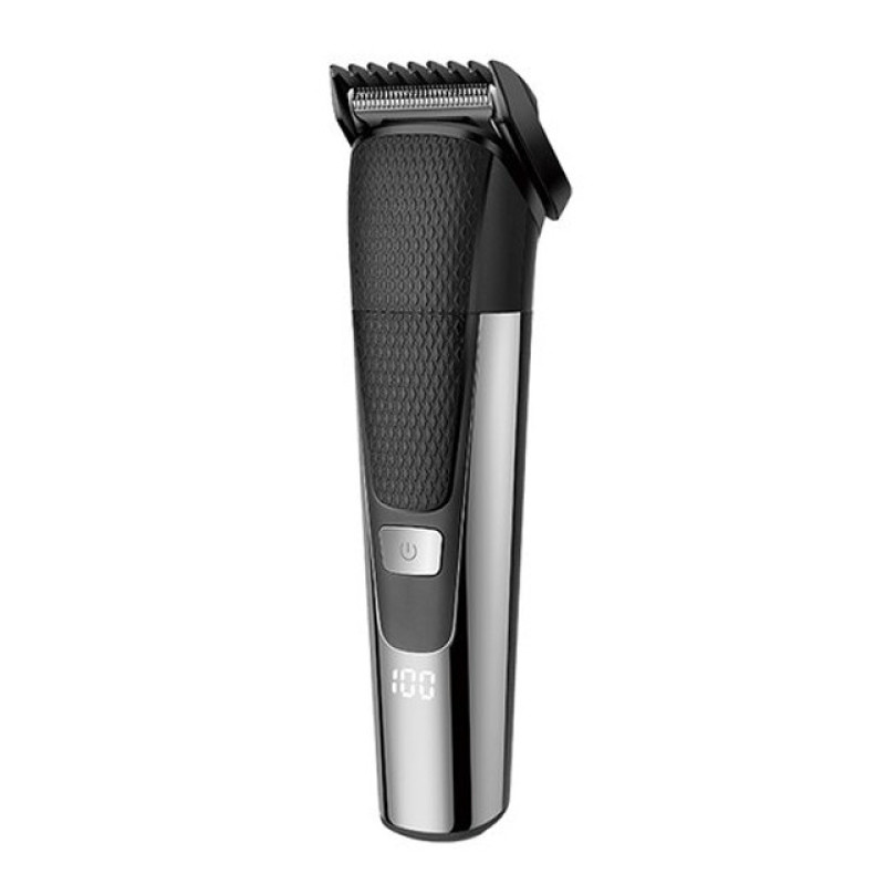 ماشین اصلاح موی سر و صورت کیمی مدل KM-6552، اصلاح به صورت خط زن، نمایش وضعیت باتری، منبع انرژی با باتری، تکنولوژی اصلاح به صورت برش مستقیم، اندازه اصلاح 0.5 تا 12 میلی‌متر، مدت زمان شارژ 120 دقیقه و مدت زمان استفاده پس از شارژ 90 دقیقه، به همراه برس