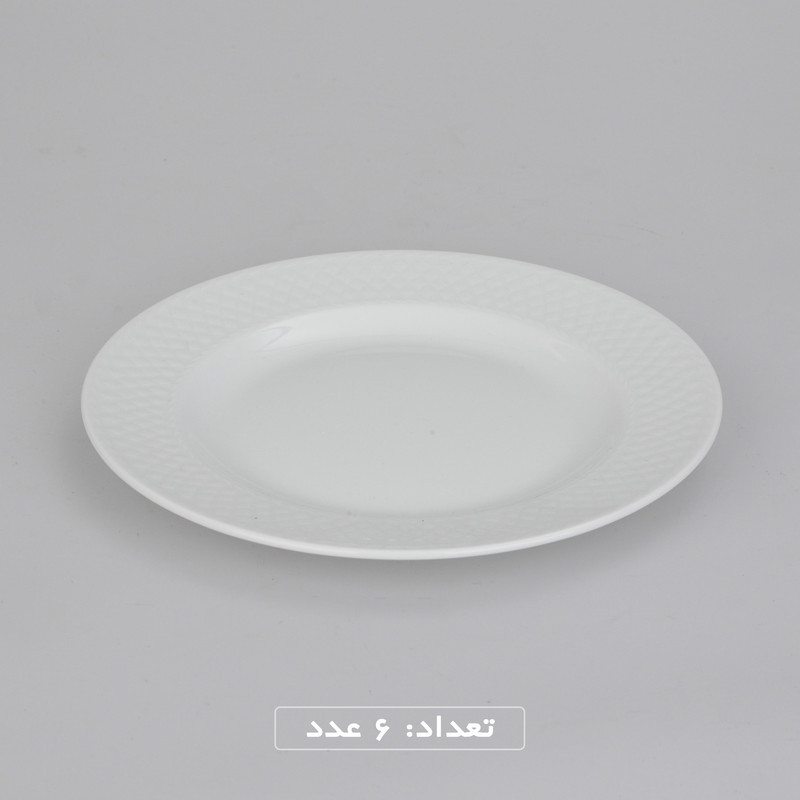 سرویس غذاخوری 28 پارچه چینی زرین ایران سری رادیانس مدل White 2 درجه عالی