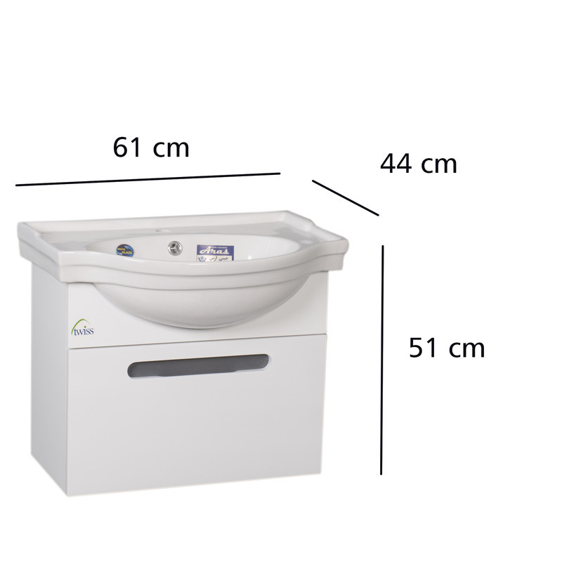 ست کابینت و روشویی توییس مدل tws 1029