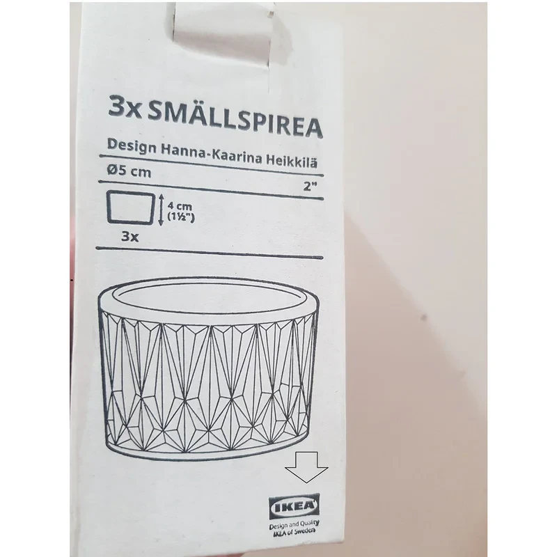 جاشمعی ایکیا مدل SMÄLLSPIREA به همراه شمع LED مجموعه 6 عددی
