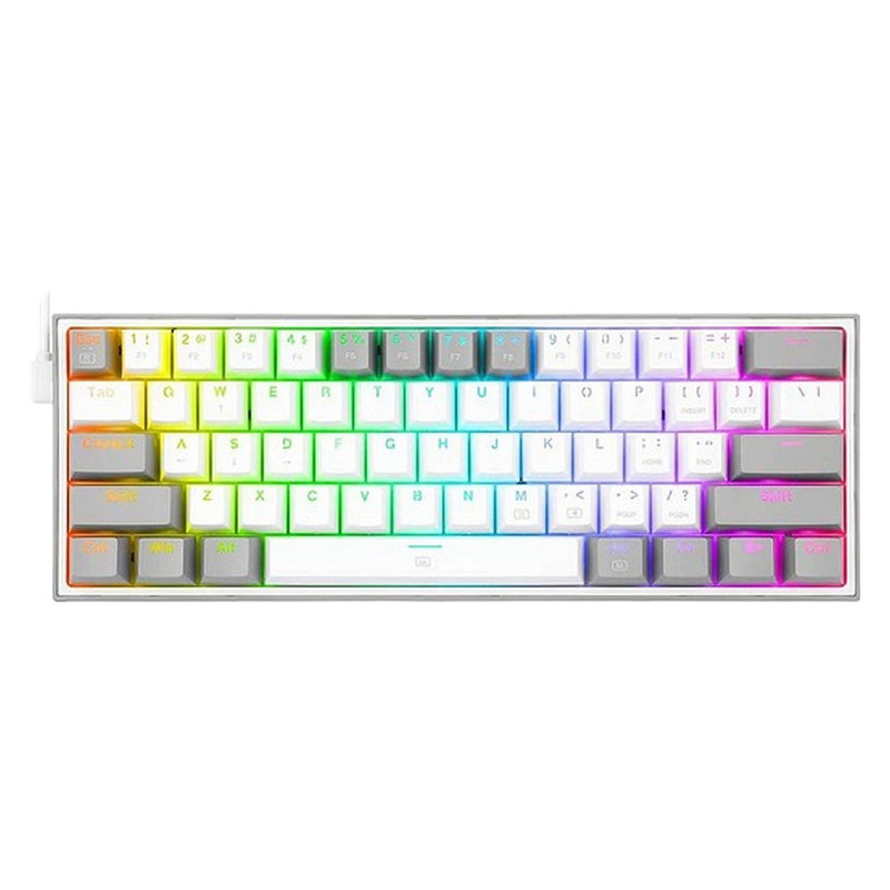 کیبورد مخصوص بازی ردراگون مدل FIZZ K617 WHITEGREY