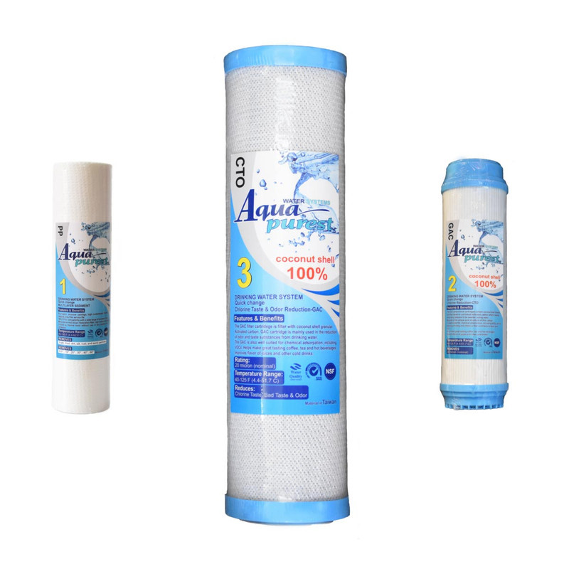 فیلتر دستگاه تصفیه کننده آب آکواپیورست مدل RO-03 بسته 3 عددی