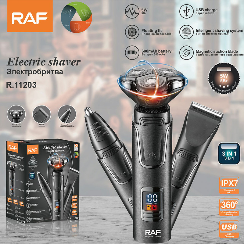 ماشین اصلاح موی سر و صورت شارژی راف مدل R.11203