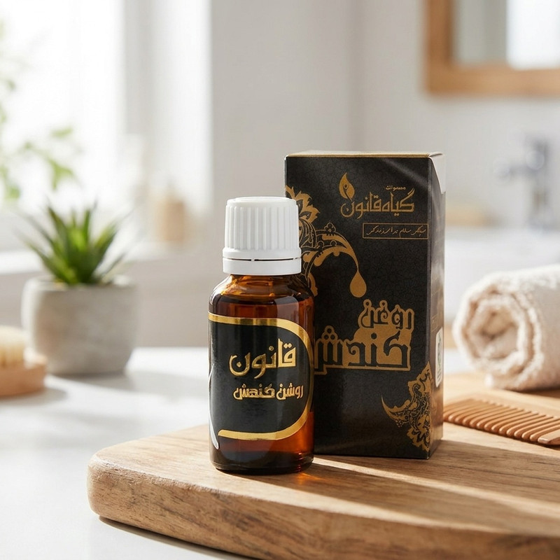 روغن کندش گیاه قانون حجم 30 میلی‌لیتر تقویت‌کننده و ضد ریزش مو و ابرو، مرطوب‌کننده پوست سر، حاوی فرمولاسیون طبیعی با قطره‌چکان و مناسب بانوان و آقایان