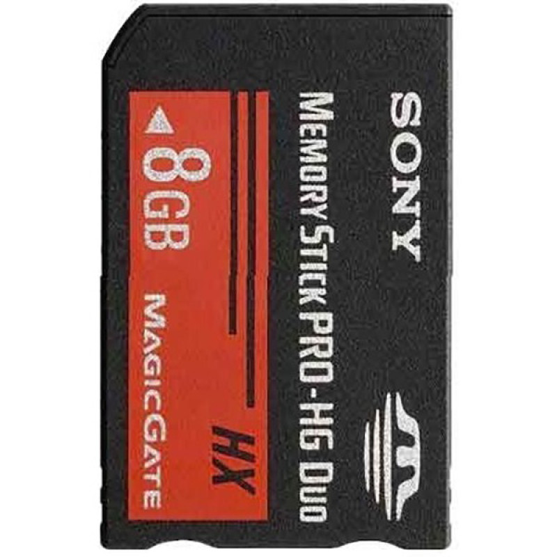 کارت حافظه Stick pro duo سونی مدل HX کلاس 4 استاندارد HG سرعت 20MBS ظرفیت 8 گیگابایت