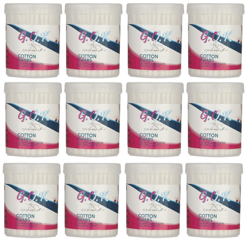 گوش پاک کن گل ارکیده خراسان مدل Natural مجموعه 12 عددی