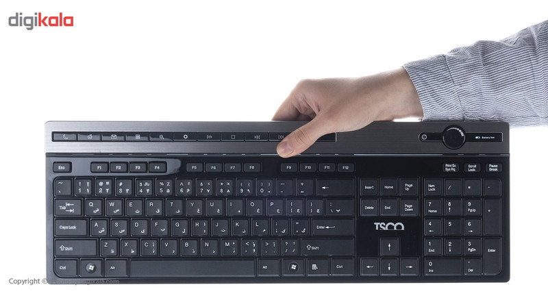 کیبورد بی سیم تسکو مدل TKM7106W همراه با موس بی‌سیم