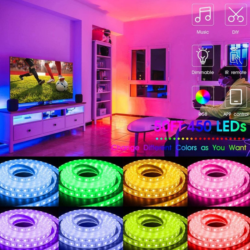 ریسه ال ای لومیز مدل SmartStrip-44key-40m bluetooth به همراه ریموت