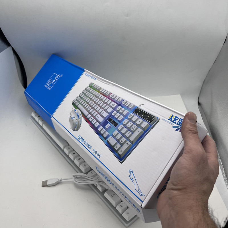 کیبورد و ماوس گیمینگ مدل G21B، سوییچ ممبران، Full-size، نورپردازی RGB