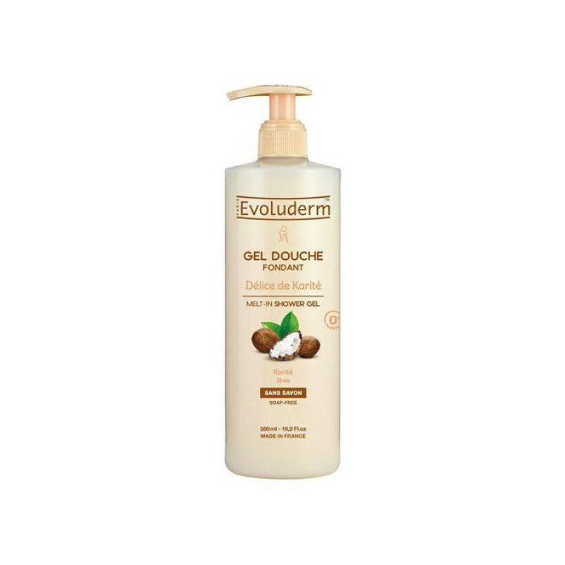 ژل شستشو بدن اولودرم مدل Karite Shea با رایحه میوه درخت شیا مناسب برای انواع پوست حجم 500 میلی‌لیتر