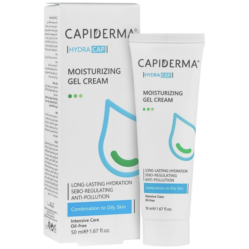 ژل کرم آبرسان دست و صورت و بدن کپیدرما مدل Hydracap مناسب برای پوست چرب حجم 50 میلی لیتر