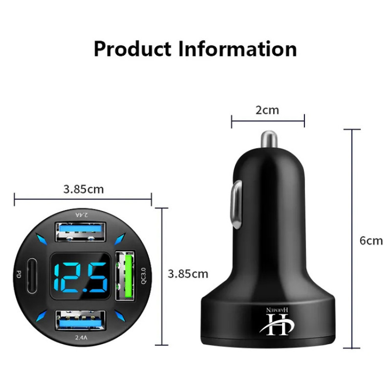 شارژر فندکی هارمن مدل PD4QC3