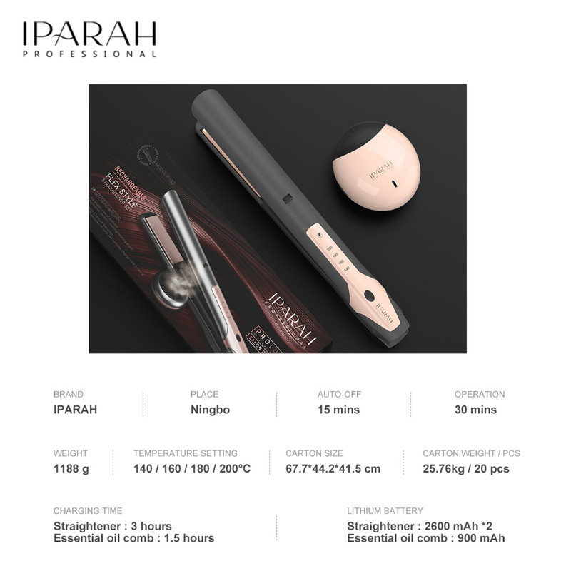 اتو و حالت‌دهنده‌ی مو حرفه ای ای پاراه مدل P-182 2in1