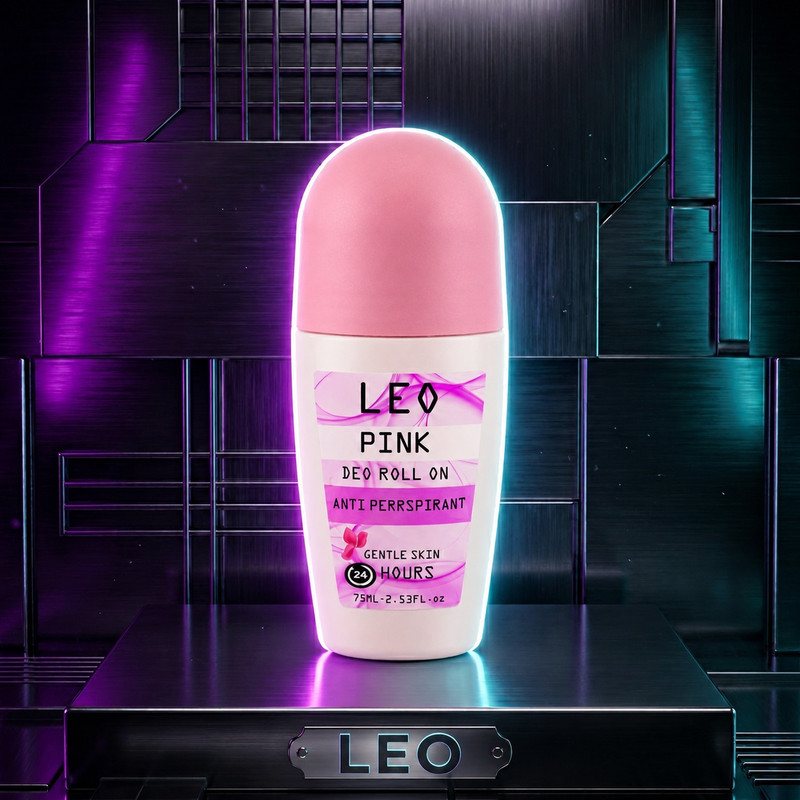 رول ضد تعریق زنانه  لئو مدل PINK با رایحه گرم و شیرین حجم 75 میلی‌لیتر