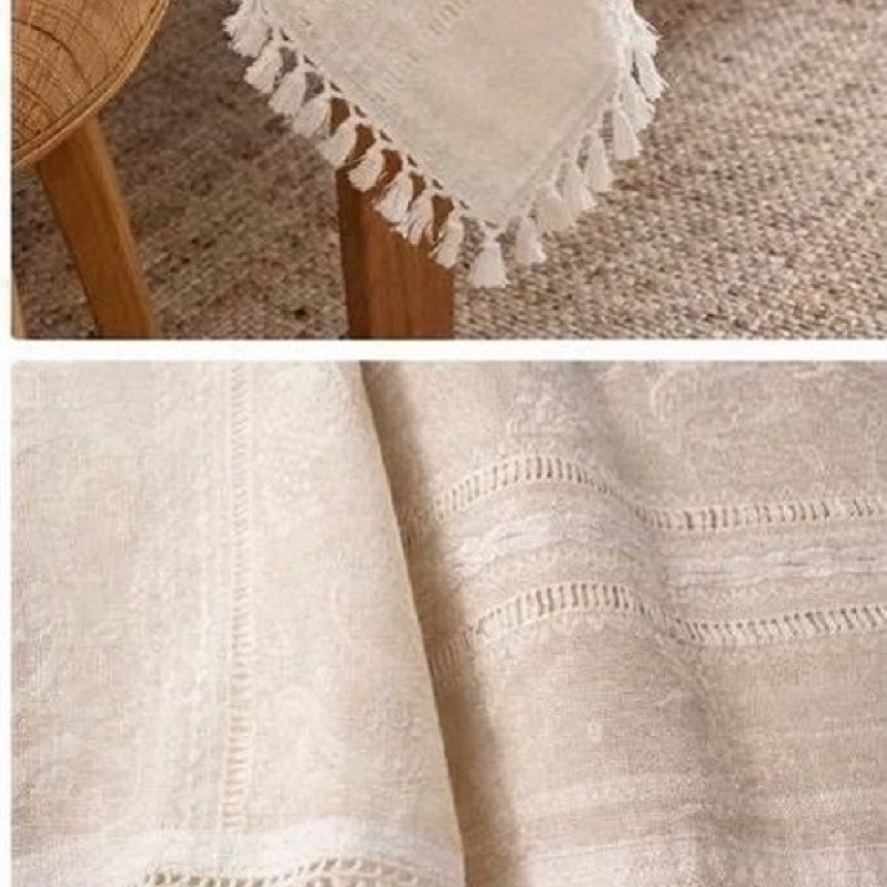 رومیزی مدل لینن سایز 140x140 سانتی‌متر