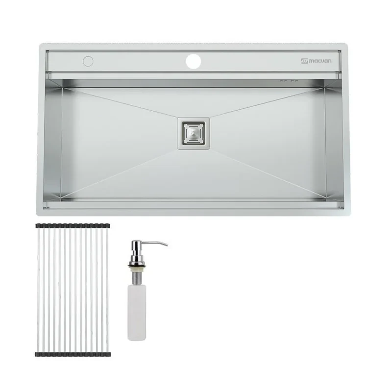 سینک ظرفشویی استیل توکار یک لگنه مکوان مدل MS90-Basic