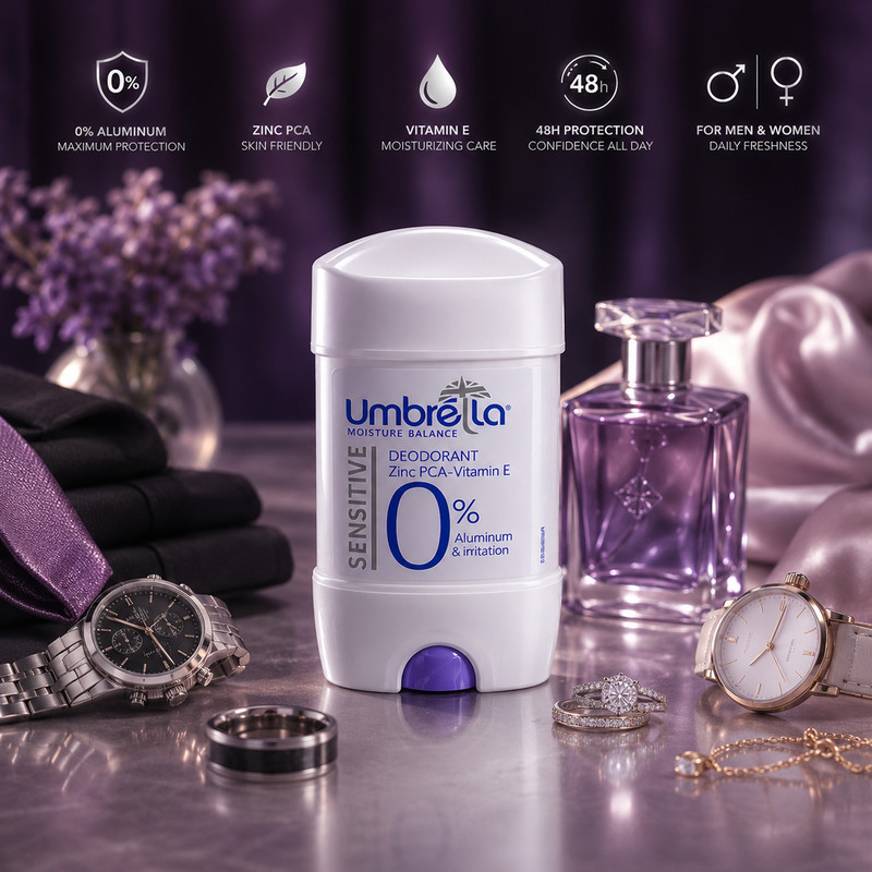 استیک ضد تعریق خانم ها و آقایان آمبرلا مدل  0% A01-Aluminum حجم 75 میلی لیتر مجموعه 2 عددی