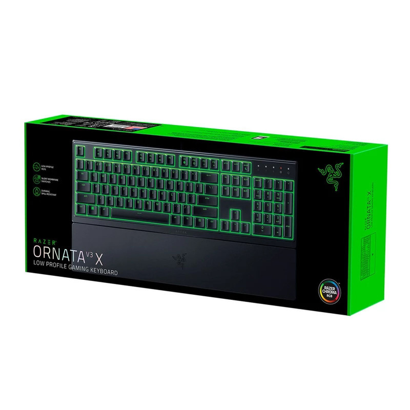 کیبورد گیمینگ ریزر مدل Ornata V3 X، سوییچ ممبران، Full-Size، نورپردازی RGB