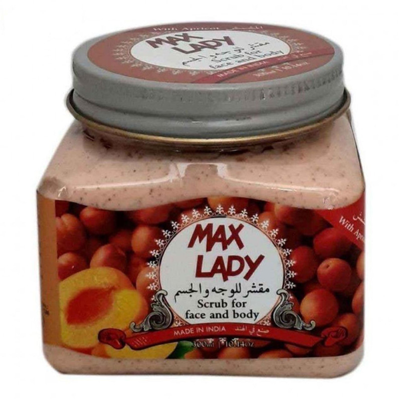 اسکراب لایه بردار مکس لیدی مدل Apricot حجم 300 میلی لیتر