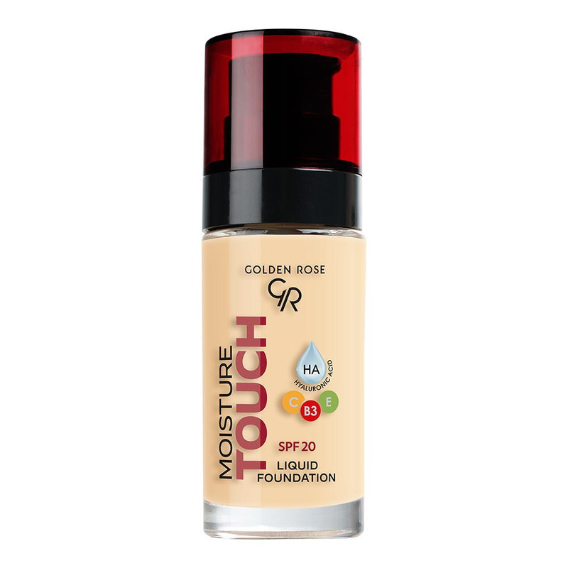 کرم پودر مایع SPF20 گلدن رز مدل Moisture Touch مناسب برای انواع پوست شماره 103 حجم 30 میلی لیتر