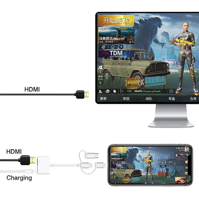 مبدل لایتنینگ به HDMI مدل A18