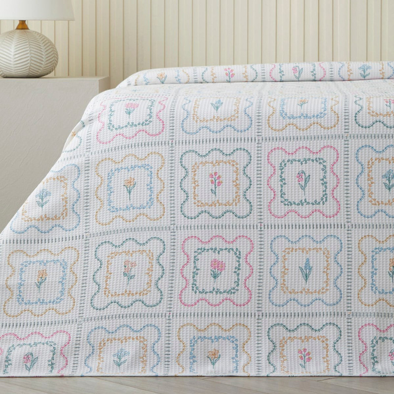 روتختی دو نفره انگلیش هوم مدل Gentle Florals سایز 220x200 سانتی‌متر